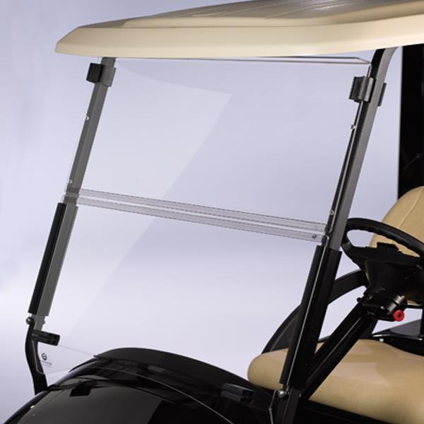 Clear Club Car DS Impact-Resistant Folding Windshield (Years 2000-Up)