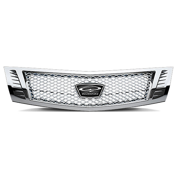 DoubleTake Grille, Phoenix Diamond, Chrome/Chrome, E-Z-Go RXV, Yamaha Drive2