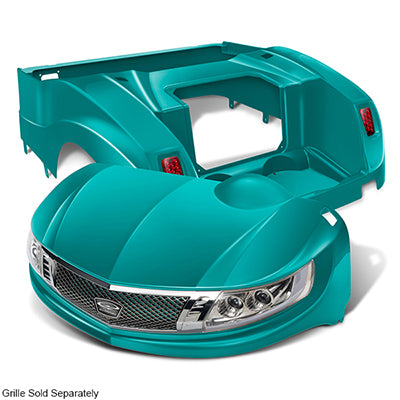 DoubleTake Phoenix Body Kit with Street Legal Light Kit, E-Z-Go RXV 08+, Teal