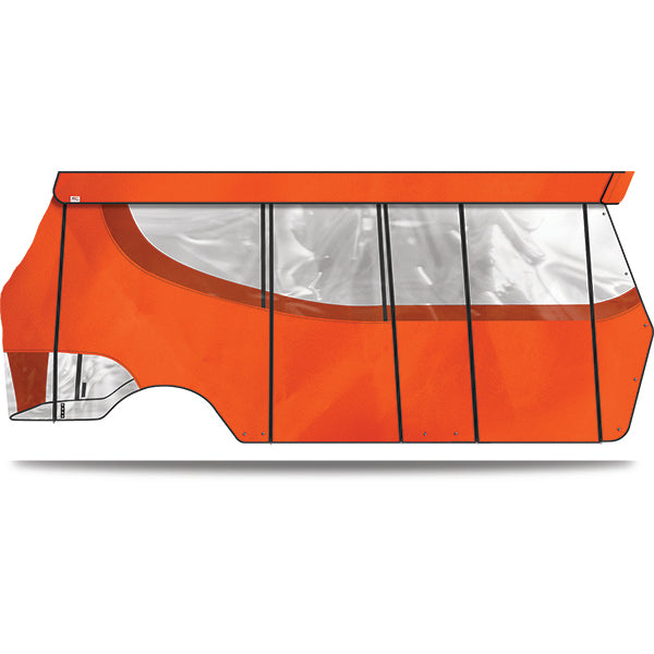 DoubleTake Enclosure & Valance for Kwick-Track Rail System, 6 Passenger, E-Z-Go RXV 08+, Orange