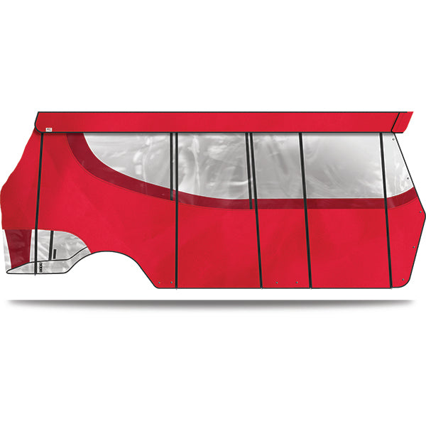 DoubleTake Enclosure & Valance for Kwick-Track Rail System, 6 Passenger, E-Z-Go RXV 08+, Red