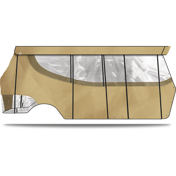 DoubleTake Enclosure & Valance for Kwick-Track Rail System, 6 Pass, Club Car DS New Sty 00+, Sand
