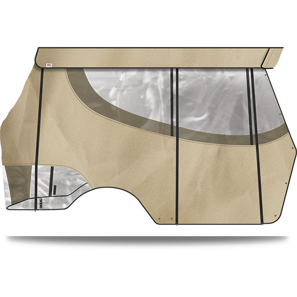 DoubleTake Enclosure & Valance for Kwick-Track Rail System, 4 Pass, E-Z-Go TXT 94-13, Beige