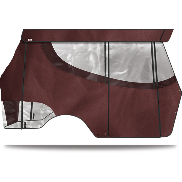 DoubleTake Enclosure & Valance for Kwick-Track Rail System, 4 Pass, E-Z-Go RXV 08+, Burgundy