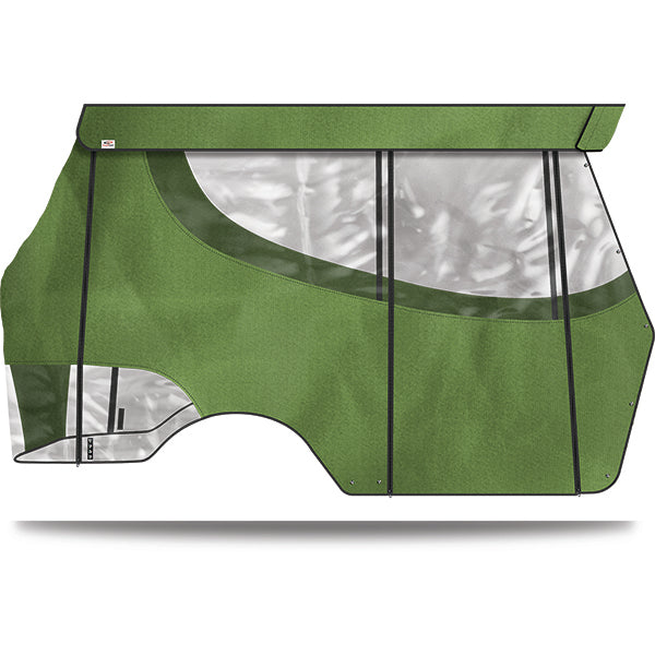 DoubleTake Enclosure & Valance for Kwick-Track Rail System, 4 Pass, E-Z-Go RXV 08+, Lime