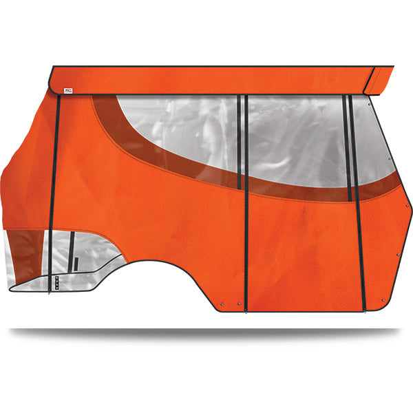 DoubleTake Enclosure & Valance for Kwick-Track Rail System, 4 Pass, E-Z-Go RXV 08+, Orange