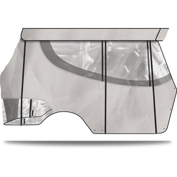 DoubleTake Enclosure & Valance for Kwick-Track Rail System, 4 Pass, E-Z-Go RXV 08+, Pearl