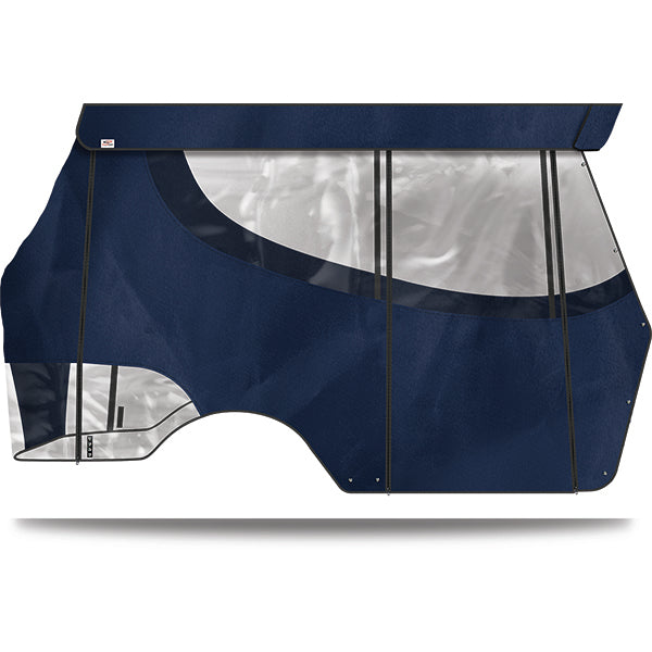 DoubleTake Enclosure & Valance for Kwick-Track Rail System, 4 Pass, Club Car DS New Style 00+, Navy