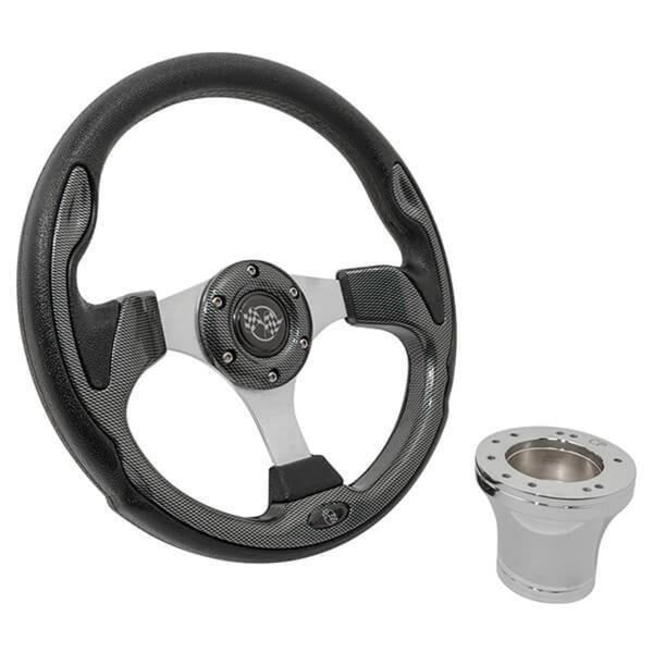 E-Z-GO Carbon Fiber Rally Steering Wheel Kit 94.5-up