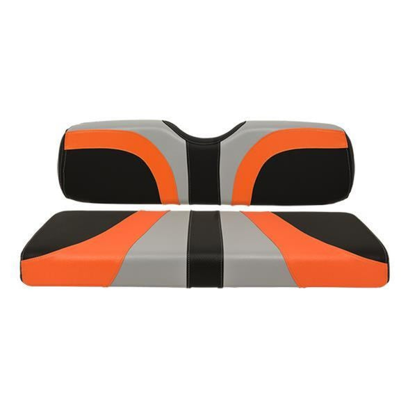 RedDot® Blade Rear Seat Covers for MadJax® Genesis 150 Seat Kits – Gray / Orange / Black Carbon Fiber