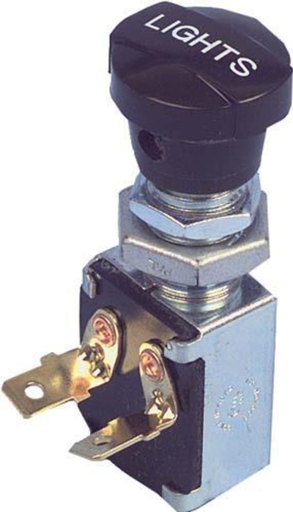 Push-Pull Light Switch With Two Male Spade Terminals