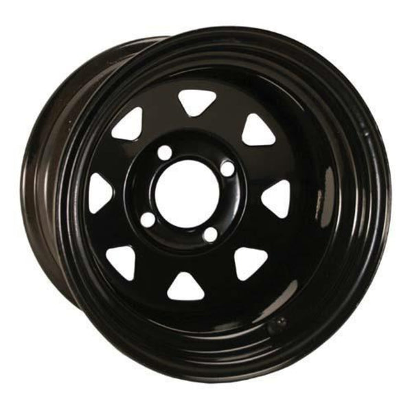 12″ Spoke Glossy Black Steel Wheel (2:5 Offset)