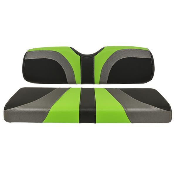 RedDot® Blade Rear Seat Covers for MadJax® Genesis 250/300 Seat Kits – Lime Green / Charcoal Gear / Black Carbon