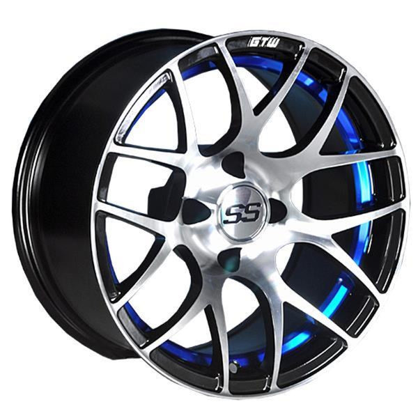 14x7 GTW® Machined/Blue Pursuit Wheel