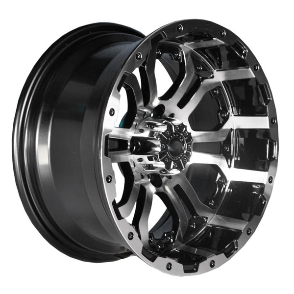 14x7 GTW® Machined & Black Omega Wheel