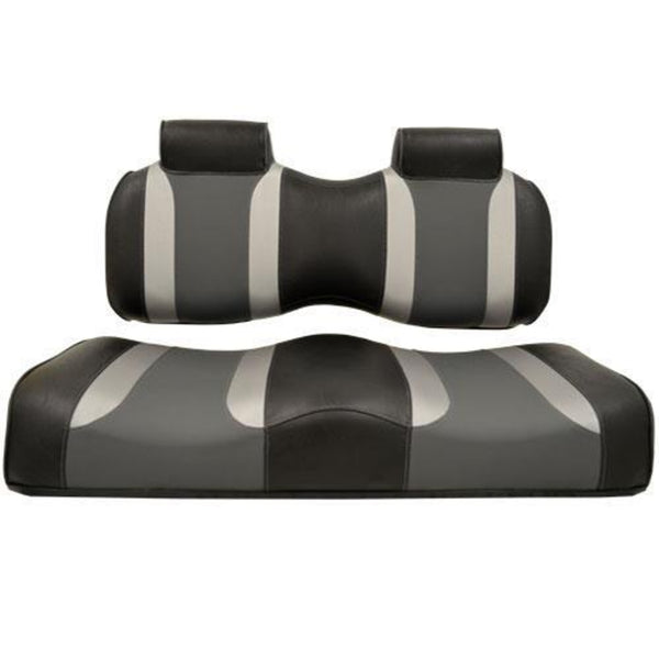 MadJax® Tsunami Black–Liquid Silver w/ Lagoon Gray E-Z-GO TXT/RXV Front Seat Cushions