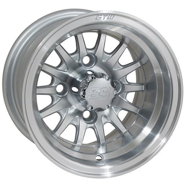 GTW® Medusa 10″ Machined & Silver Wheel (3:4 Offset)