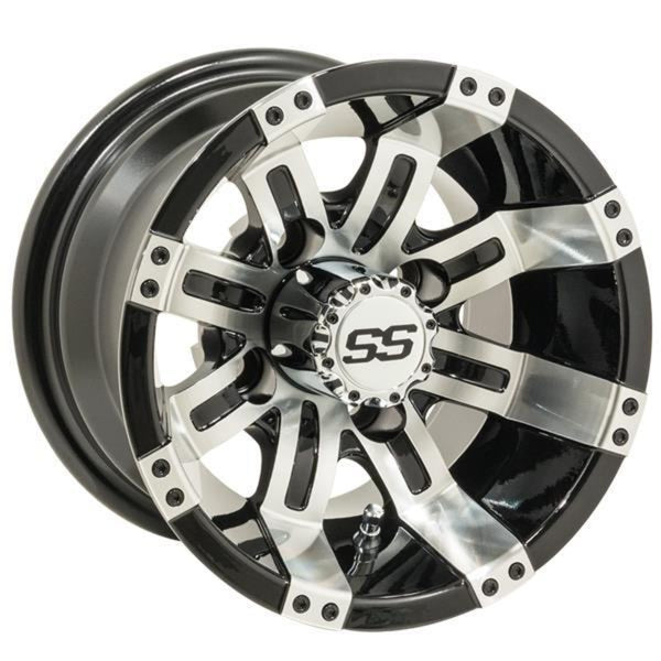 GTW® Tempest 10″ Machined & Black Wheel (3:4 Offset)