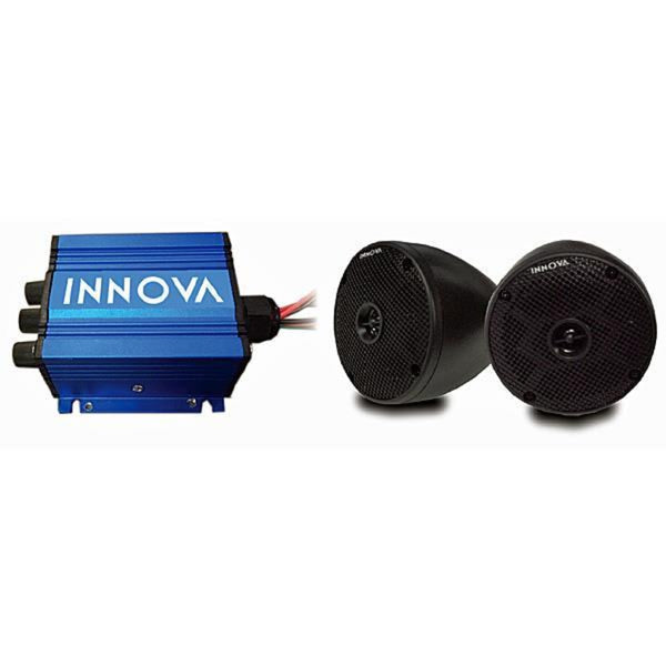 INNOVA 2 Cone and 2-Channel Mini-Amp with Bluetooth (Universal Fit)