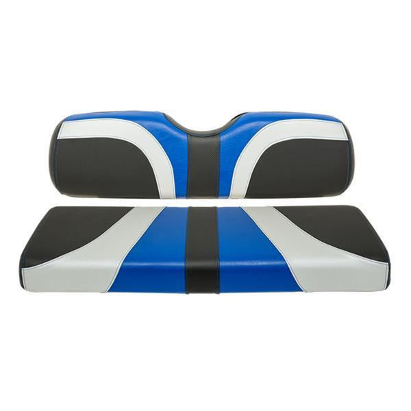 RedDot® Blade Rear Seat Covers for MadJax® Genesis 150 Seat Kits – Alpha Blue / Silver / Black Carbon Fiber