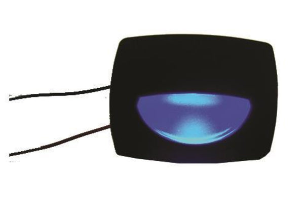 Interior LED Courtesy Light. Black Body With 2.2″ Blue LED. Great For Glove Box