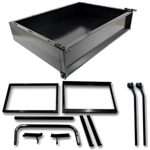 GTW® Black Steel Cargo Box Kit For Club Car Precedent (Years 2004-Up)