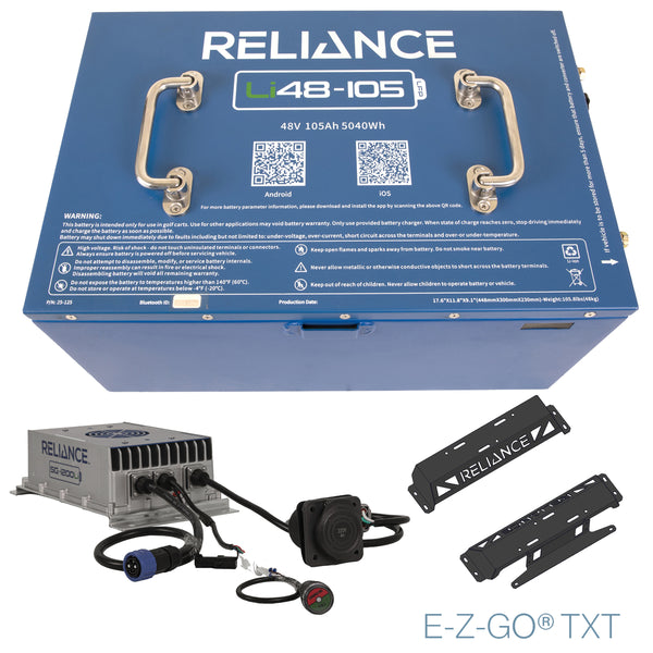 RELIANCE Li48-105 Lithium Battery Kit for EZGO TXT 48volt