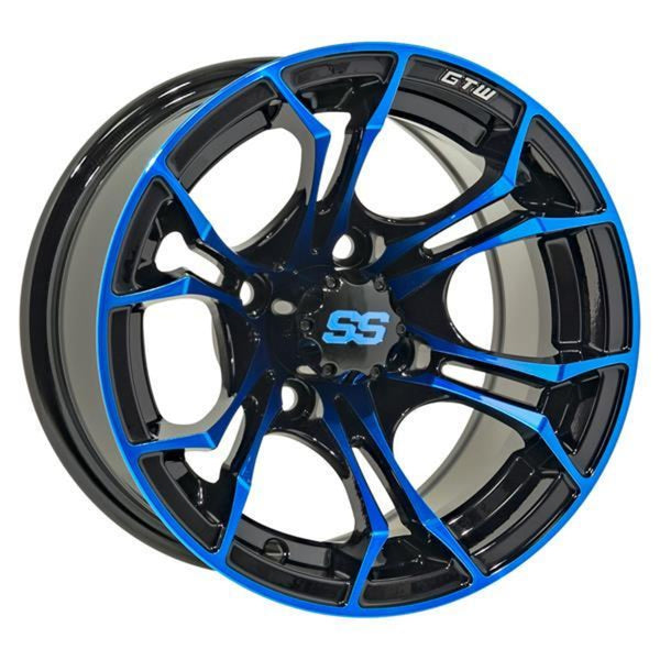 12″ GTW® Spyder Wheel – Black with Blue Accents