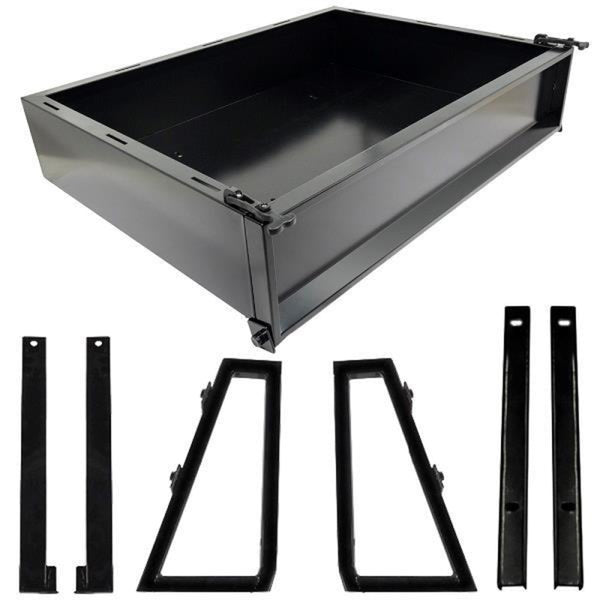 GTW® Black Steel Cargo Box Kit For Yamaha Drive2 (Years 2016-Up)