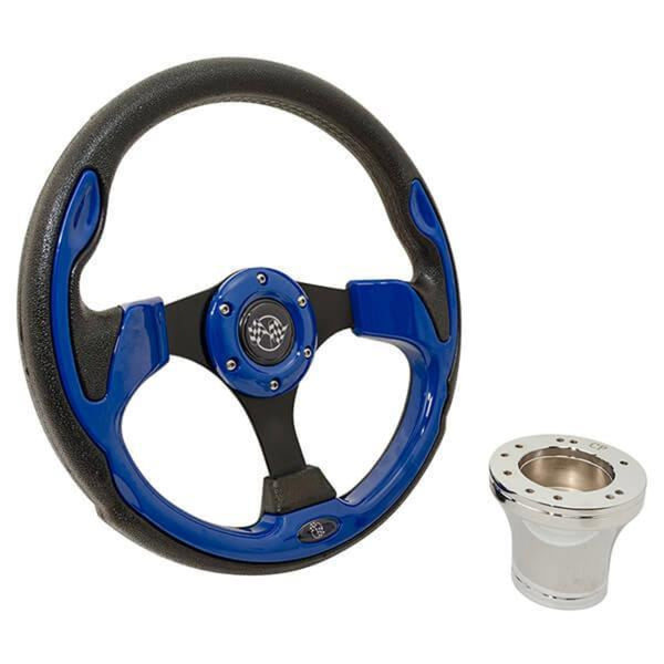 E-Z-GO Blue Rally Steering Wheel Kit (Years 1994.5-Up)