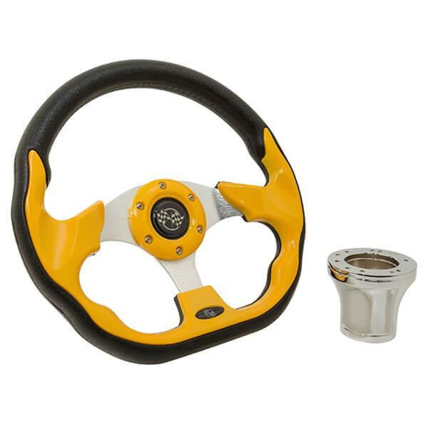 E-Z-GO Yellow Racer Steering Wheel Kit 1994.5-Up