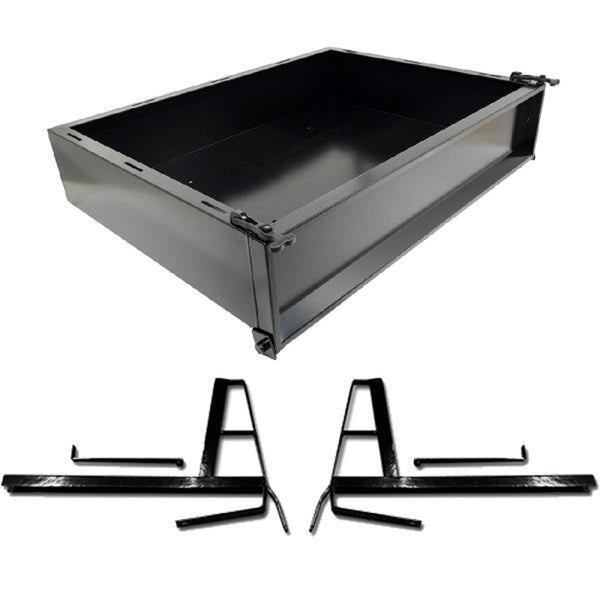 GTW® Black Steel Cargo Box Kit For Club Car DS (Years 2000-Up)