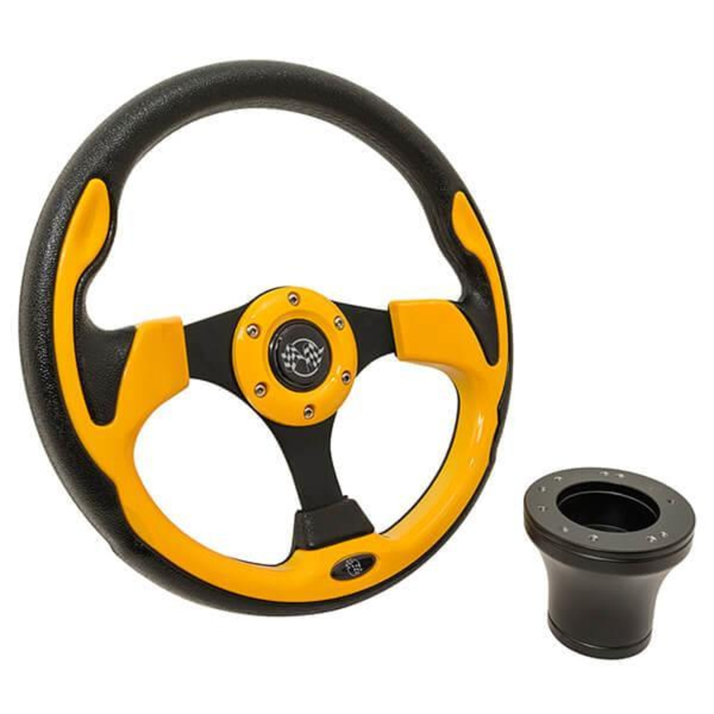 Club Racing Wheel Club Car Precedent Yellow Race Steering Wheel Kit – SoFlo Carts