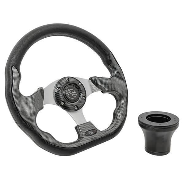 E-Z-GO Carbon Fiber Racer Steering Wheel Kit 94.5-Up