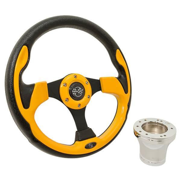 E-Z-GO Yellow Rally Steering Wheel Kit (Years 94-Up)